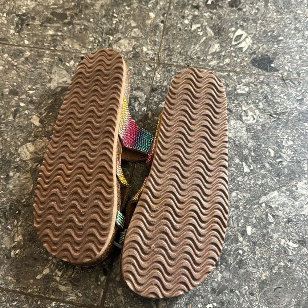 Steve Madden Multicolor Rhinestone Sandals - Picture 3 of 4